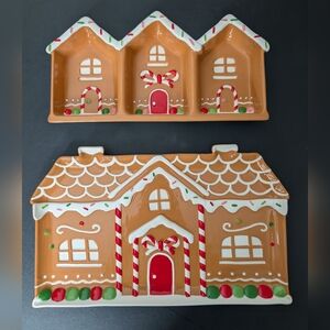 Kirkland Home Gingerbread House 3-Section Server & Platter